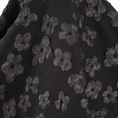 Black Floral Embossed Jacquard Fabric For Dress Making