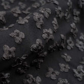 Black Floral Embossed Jacquard Fabric For Dress Making