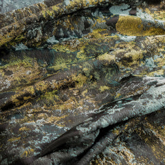 Abstract Metallic Textured Brocade - Green Gold