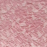 Pink Sheer Embroidery Lace - Stretch Lace with Intricate Flower