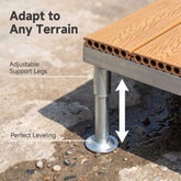 WPC Outdoor Decking Kit™ – DIY Patio Flooring System with Adjustable Aluminum Supports
