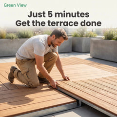 WPC Outdoor Decking Kit™ – DIY Patio Flooring System with Adjustable Aluminum Supports